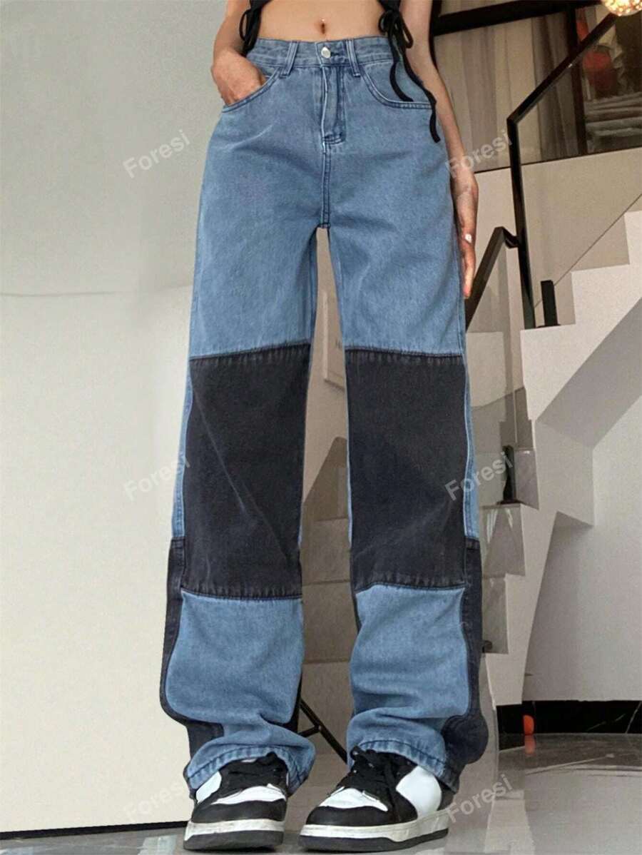 Colorblock Stylish Streetwear