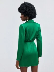 Maija Của phụ nữ Bộ đồ Vòng cổ Xoắn Nút Váy bodycon - màu xanh lá - Xem 6