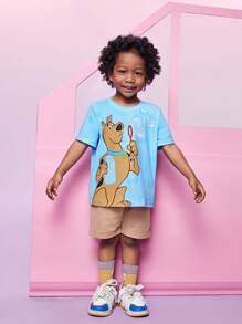 SCOOBY-DOO X SHEIN Young Boy Cartoon Graphic Tee