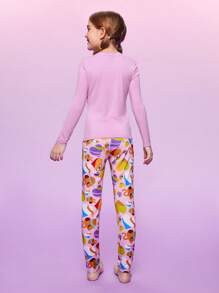 SCOOBY-DOO X SHEIN Tween Girl Snug Fit Cartoon Graphic Pajama - Multicolor - View 5