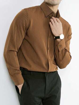 Men's New Casual Striped Shirt With Style