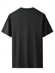 Men's Skull & Hand Print Short Sleeve T-Shirt, For Halloween