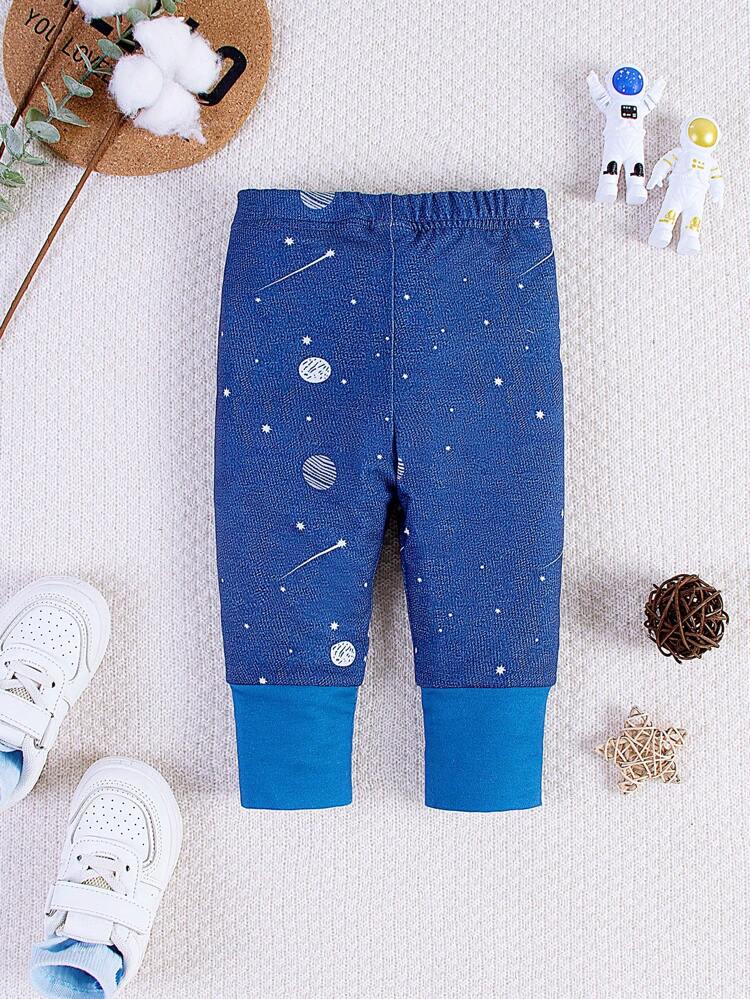 Baby Boy Casual Starry Sky Pattern Leggings Pants, Spring/Summer