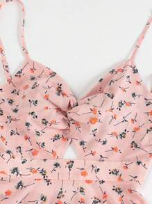 SHEIN VCAY Vrouwen Bloemenprint Spaghetti bandjes Jurken