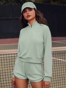 VARSITIE Sports Tennis Basic Outdoors With SWEATSHIRT AND SHORT Pants SET