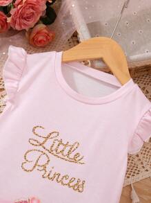 SHEIN Young Girls' Cute And Sweet Unicorn Princess Dress Girls Unicorn Dress,Holiday,Summer,Travel - Pink - View 5