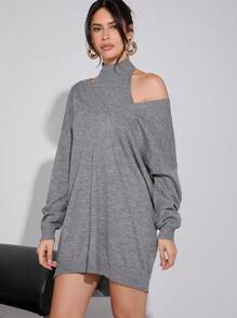 Hauture Conjunto de top halter y suéter tejido para mujer