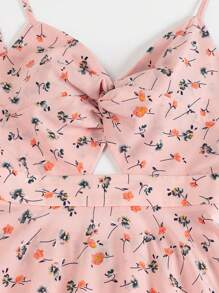 SHEIN VCAY Vrouwen Bloemenprint Spaghetti bandjes Jurken