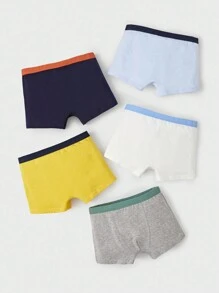 Conjunto De 5 Calzoncillos Boxer Con Patrón De Cocodrilo Y Dibujo Animado Para Joven Chico - Multicolor - Ver 2