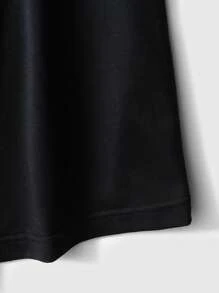 ROMWE MEN Street Life 男式宇航员字母印花 T 恤，学校 - 黑色 - 查看 7