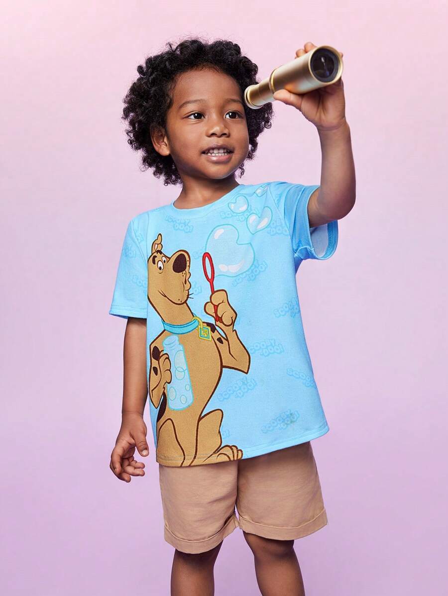 SCOOBY-DOO X SHEIN Young Boy Cartoon Graphic Tee
