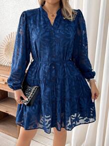 Celure Vestido Azul Talla Grande Para Mujer