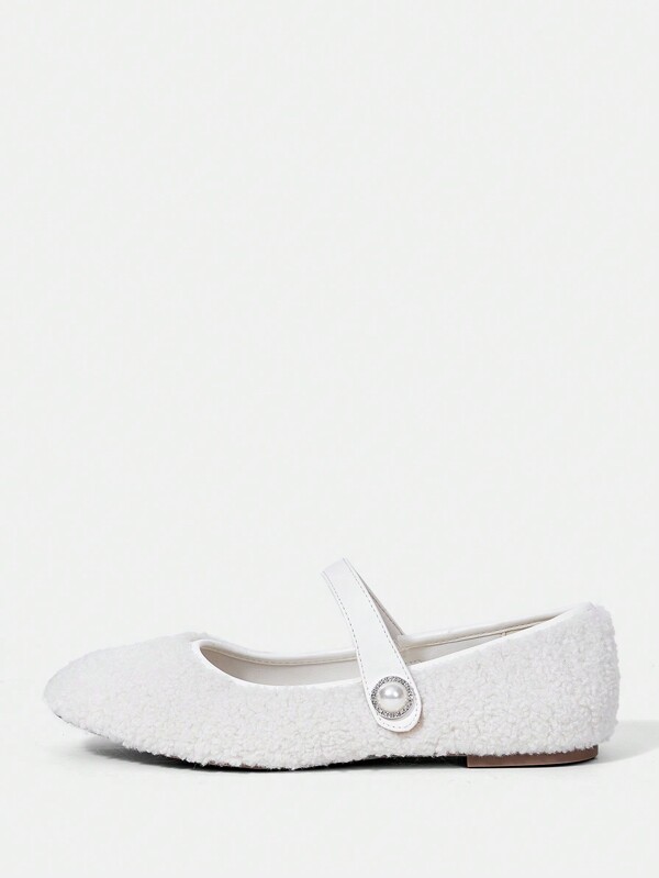 SheIn MOD Của phụ nữ Trắng Lông Giày phẳng