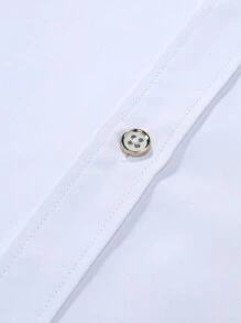 Manfinity Mode Men's Casual Short Sleeve Shirt With Graphic Pattern, For Work, Husband, Business