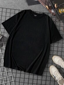 Nam In Ngắn tay Áo thun Với Cánh Mẫu - màu đen - Xem 2