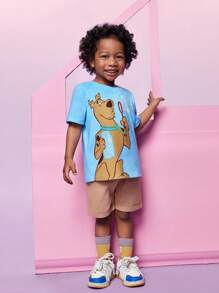 SCOOBY-DOO X SHEIN Young Boy Cartoon Graphic Tee
