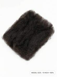 Boho Braids Afro Kinky Curly Bulk Human Hair Bulk Braiding Hair For Dreadlocs Mini Twists Dreadlocs 1pc Crochet Human Hair Extension For BOHO Knotless Braids - Natural Black - View 3