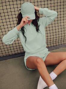 VARSITIE Sports Tennis Basic Outdoors With SWEATSHIRT AND SHORT Pants SET