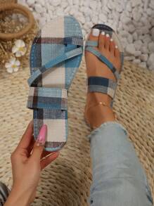 New Arrival Women's Fashionable Multicolor Toe Ring Flat Sandals - Multicolor - View 1