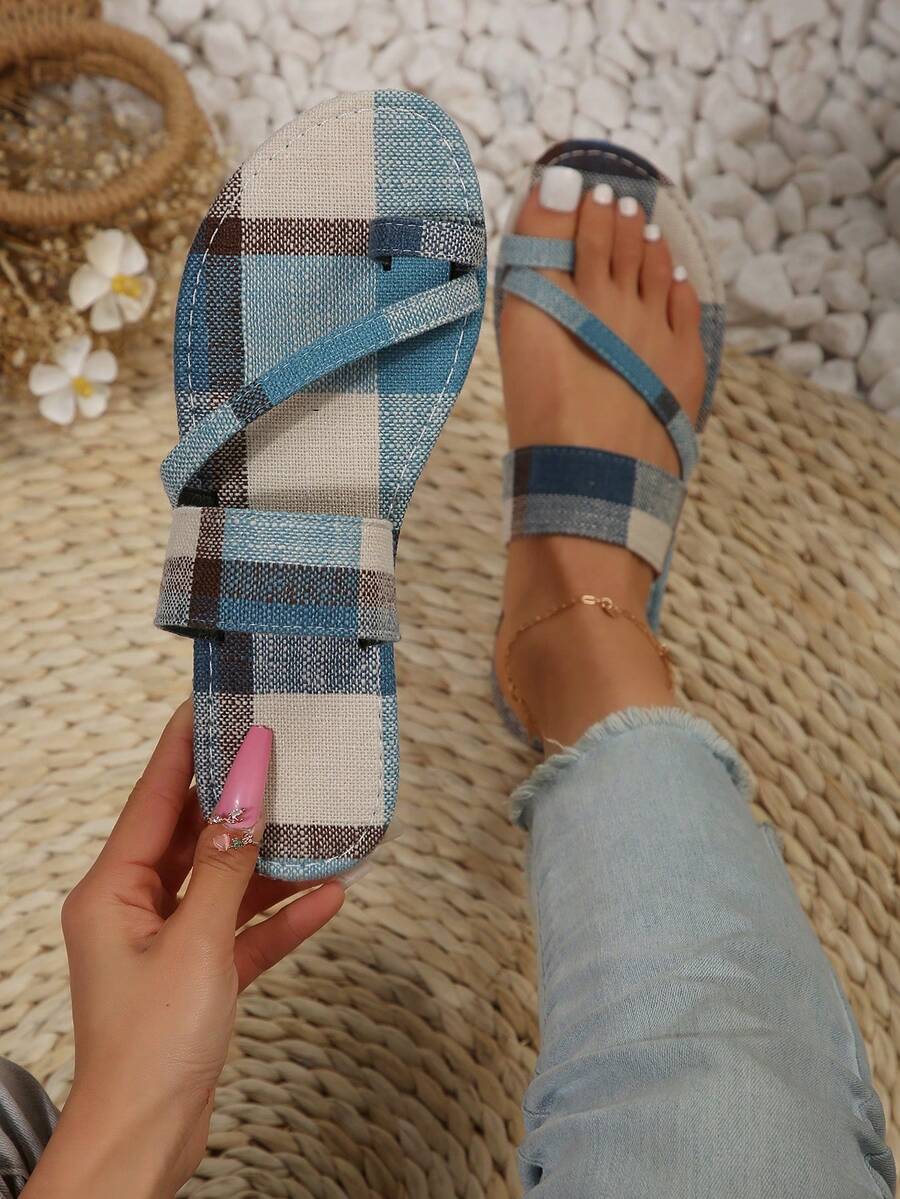 New Arrival Women's Fashionable Multicolor Toe Ring Flat Sandals - Multicolor - View 1