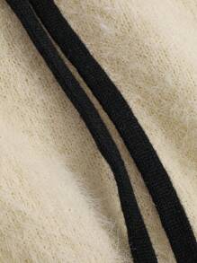 DAZY Contrast Trim Fluffy Halter Top