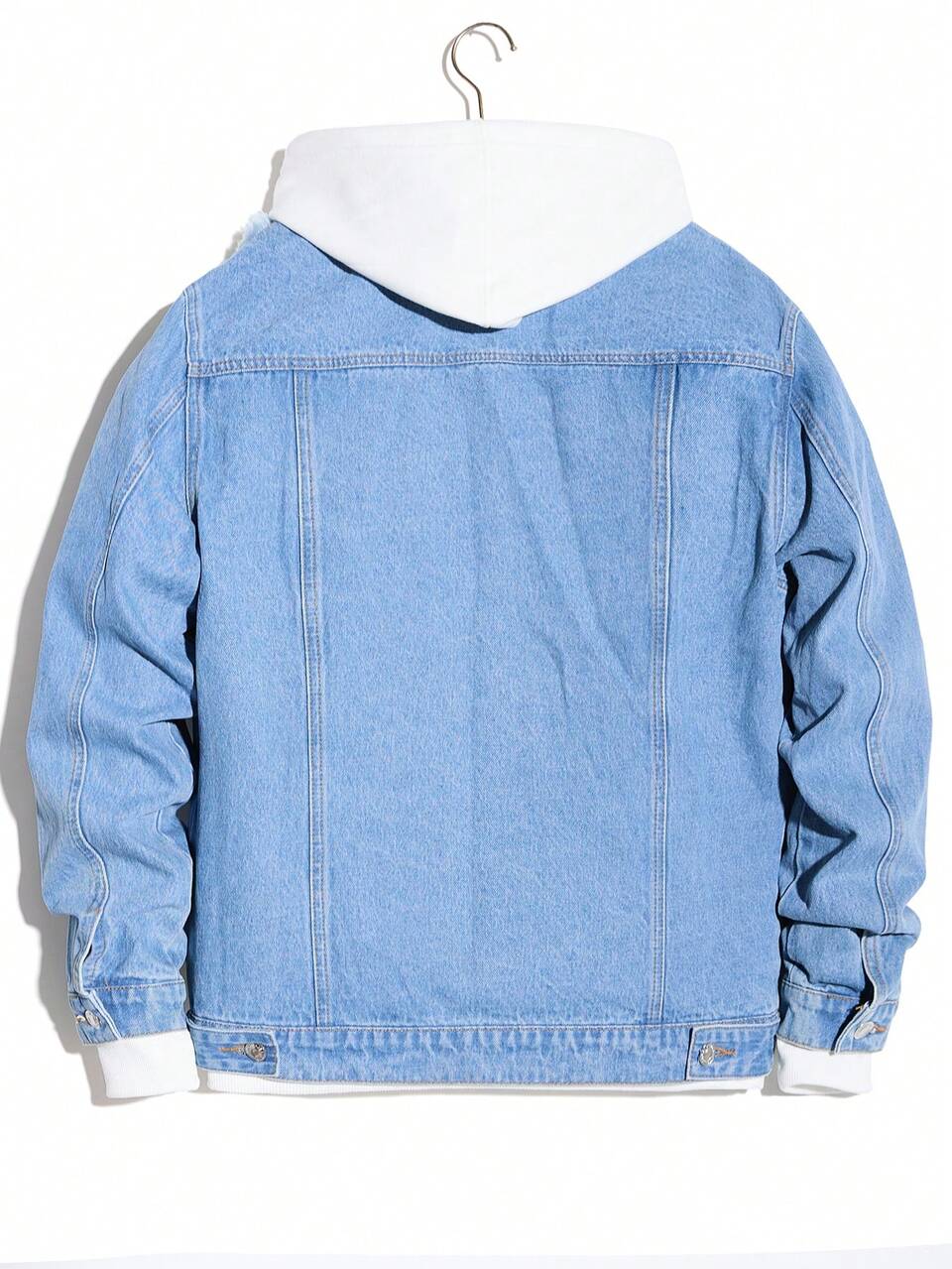 Men's Digital Embroidery Ripped Denim Jacket