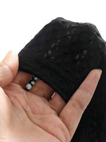 DAZY Của phụ nữ Chất rắn Kết cấu Vòng cổ Thon gọn Tay áo dài Áo thun - màu đen - Xem 4