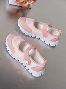 1pair Children's Breathable Lightweight Casual Sports Shoes With Mesh Upper