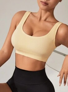 Easithlete 4入組純色開背運動胸衣 - 彩色 - 查看 4