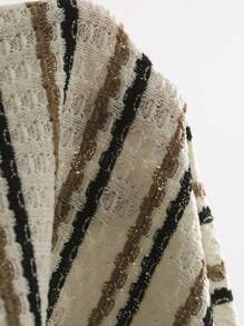 DAZY 女士短袖条纹T恤夏季 - 彩色 - 查看 3