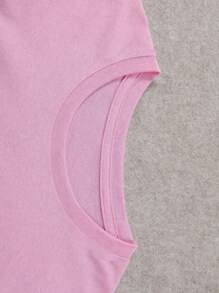 Chiquease Camiseta De Manga Corta Y Ajuste Slim Con Estampado De Letras Y Leopardo Para El Día De San Valentín Para Mujer