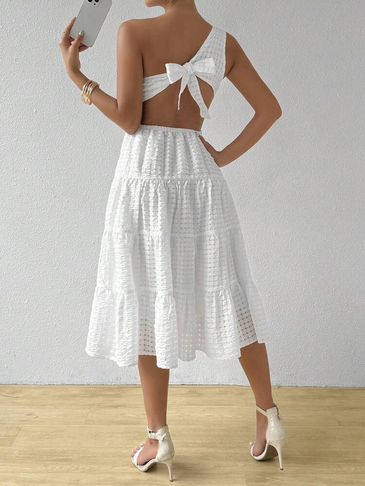 Ladies' Solid Color Simple Style Dress