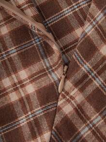 SHEIN Unity Women's Plaid Skirt - Brown - View 6