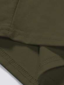 Manfinity Homme Men Contrast Trim Polo Shirt - Army Green - View 3