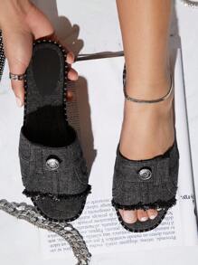 SHUZIA Ladies' Fashionable Flat Sandals - Black - View 6