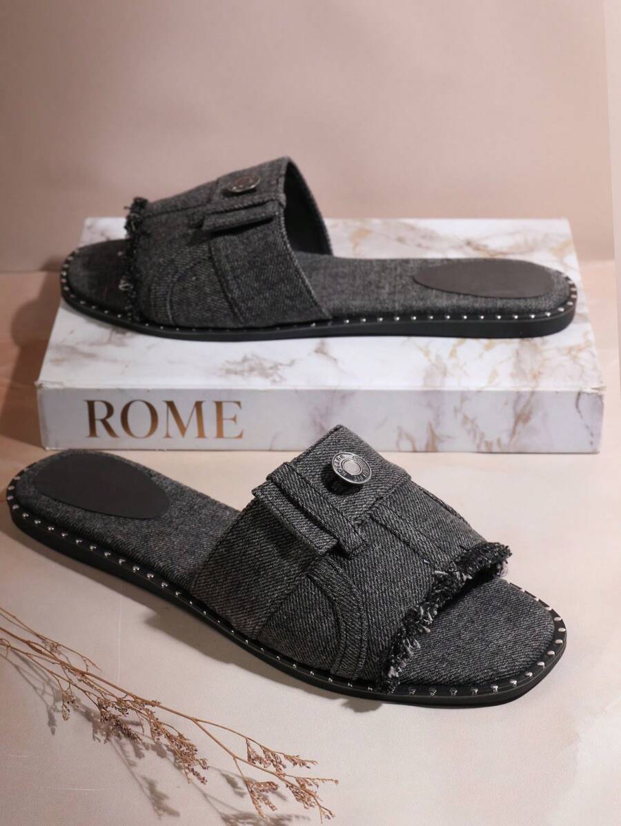 SHUZIA Ladies' Fashionable Flat Sandals - Black - View 1