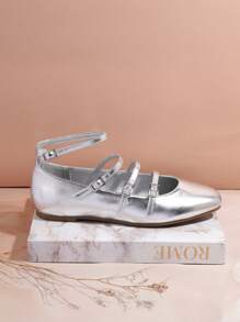 SHUZIA Women's Flat Shoes - Silver - View 5