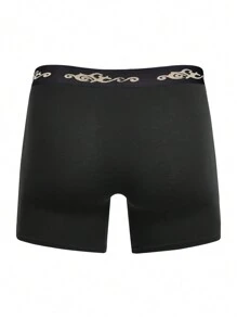 Men's Contrast Color Waistband Boxer Briefs ,3 Pcs