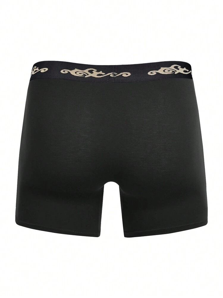 Men's Contrast Color Waistband Boxer Briefs ,3 Pcs