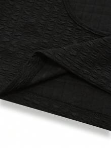 Zolique Women's Solid Color Short Sleeve T-Shirt - Black - View 3