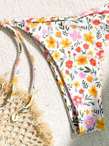 Swim Mod Summer Beach Ladies' Ditsy Floral Bikini Set Music Festival