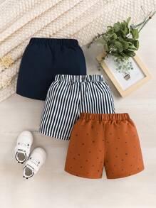 Souflis Souflis 嬰兒男童條紋短褲,休閒街頭服飾,多件套裝 - 彩色 - 查看 2