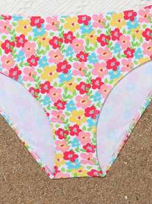 Teen Girl 2pcs Separated Bikini Set/Random Print Summer Beach - Multicolor - View 3