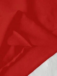 SHEIN Essnce Của phụ nữ Quá lớn Vòng cổ Áo nỉ - Đỏ - Xem 6