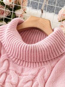 SHEIN LUNE 大尺碼純色高領蝙蝠袖毛衣