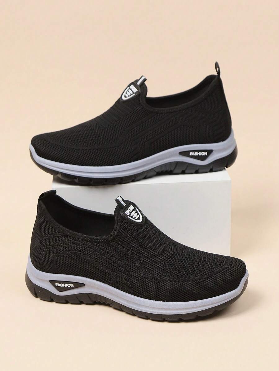 Fashionable Casual Popular Teenagers' Athletic Shoes - Black - View 1