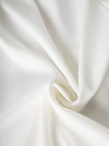SHEIN Unity 女式方領收腰連身裙 - 白色 - 查看 8