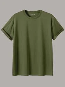 Manfinity Dauomo Men's Solid Color T-Shirt - Multicolor - View 7