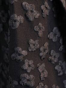 SHEIN Young Girl Casual Fitted High Waisted Skirt With Double Row Metal Button Decoration - Black - View 8