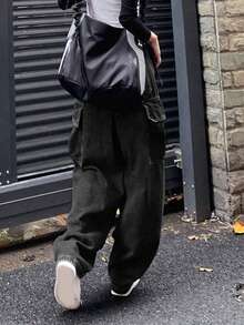 女士高腰宽松阔腿牛仔裤